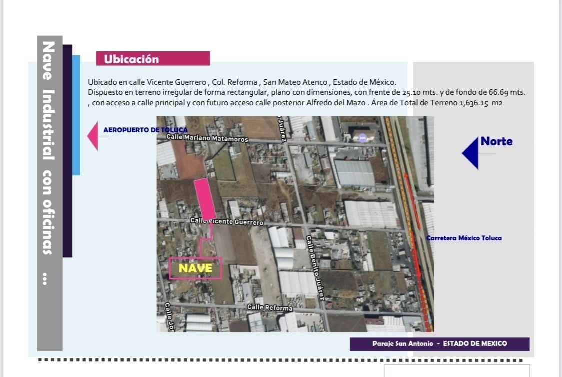OPORTUNIDAD VENTA DE NAVE INDUSTRIAL A 5 MIN DEL AEROPUERTO DE TOLUCA - foto 2