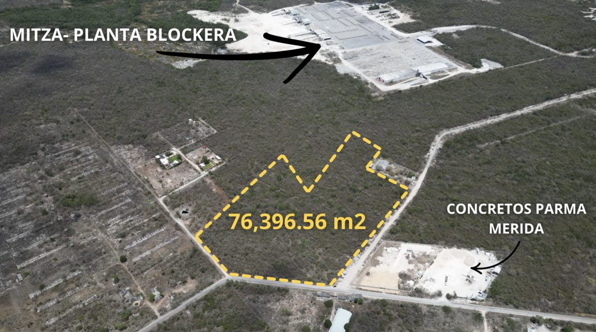 Terreno Industrial/Comercial en Dzitya, cerca de Blockera MITZA.