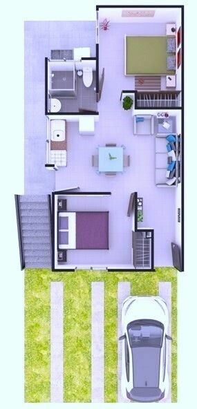 3 de 6: Departamento Planta Baja 52.86 m2 de Construcción.