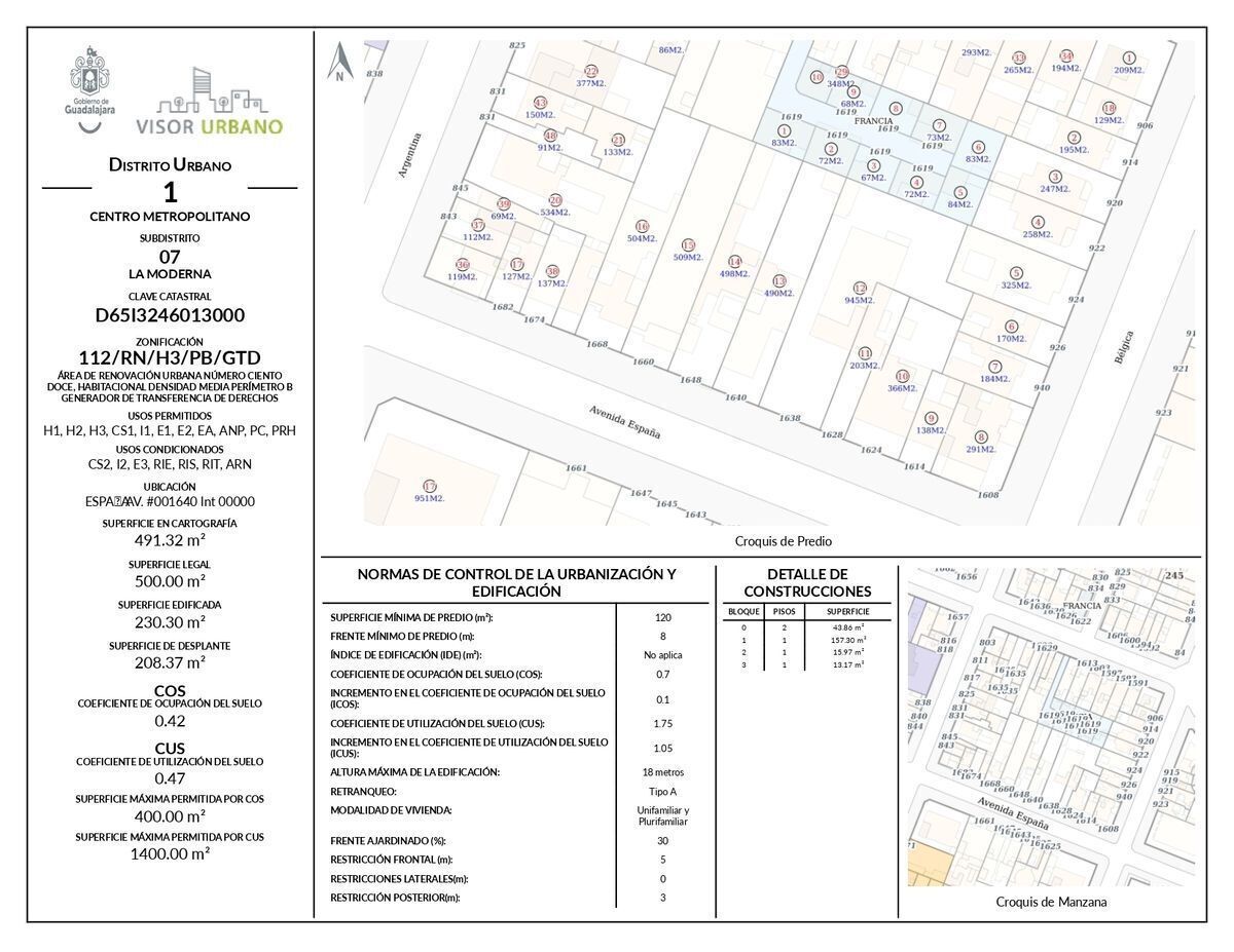 4 de 48: Dictamen de Uso de Suelo en Visor Urbano