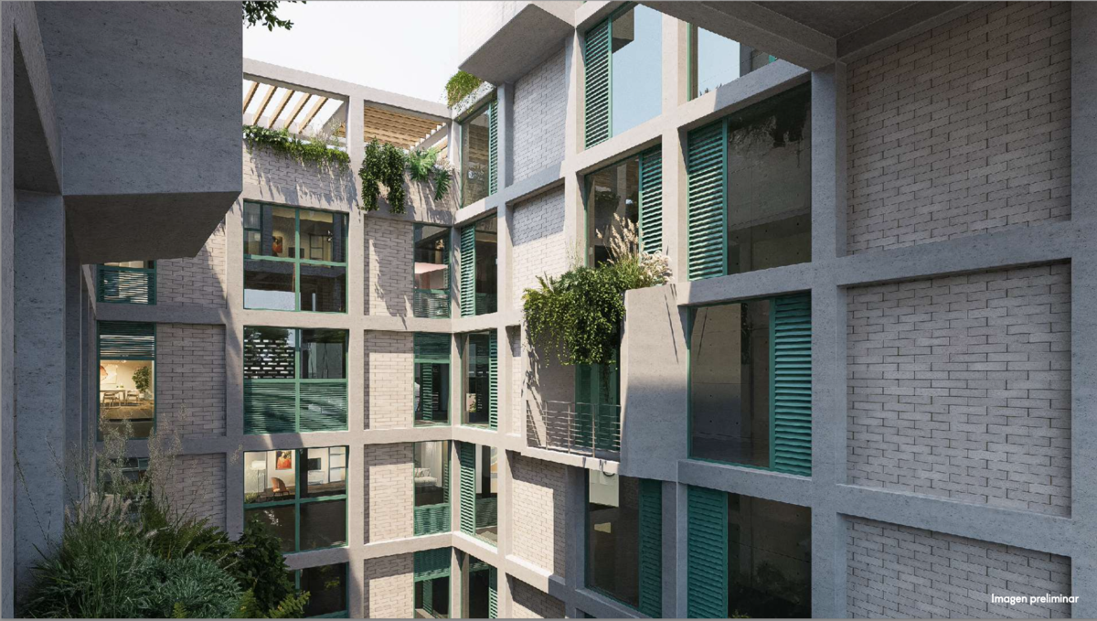 Departamento vista al jardin, 67.08m2 pre venta col. Centro 67.08 m2