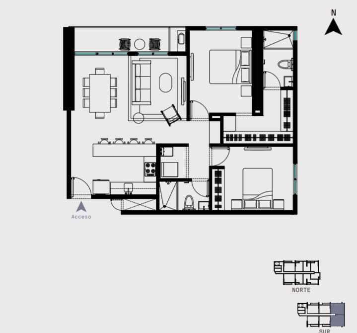 4 de 14: DEPARTAMENTO M2 2R