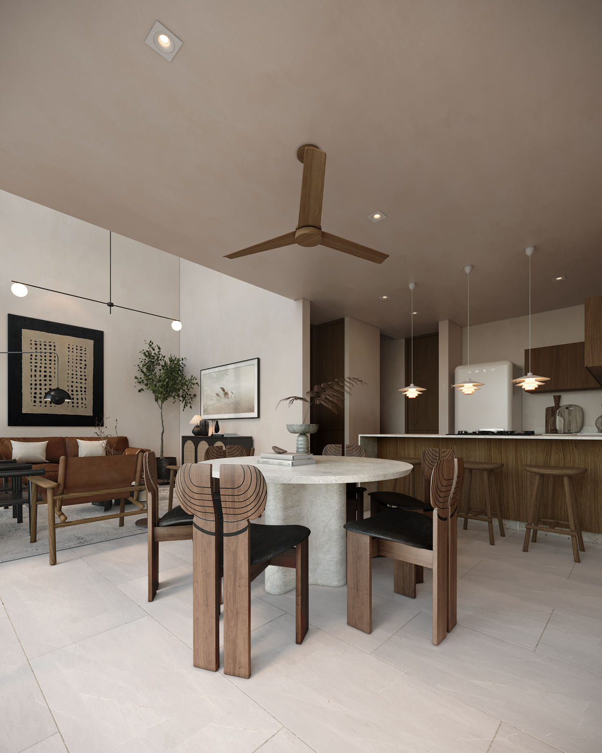 1 de 7: Sala, Comedor, Cocina