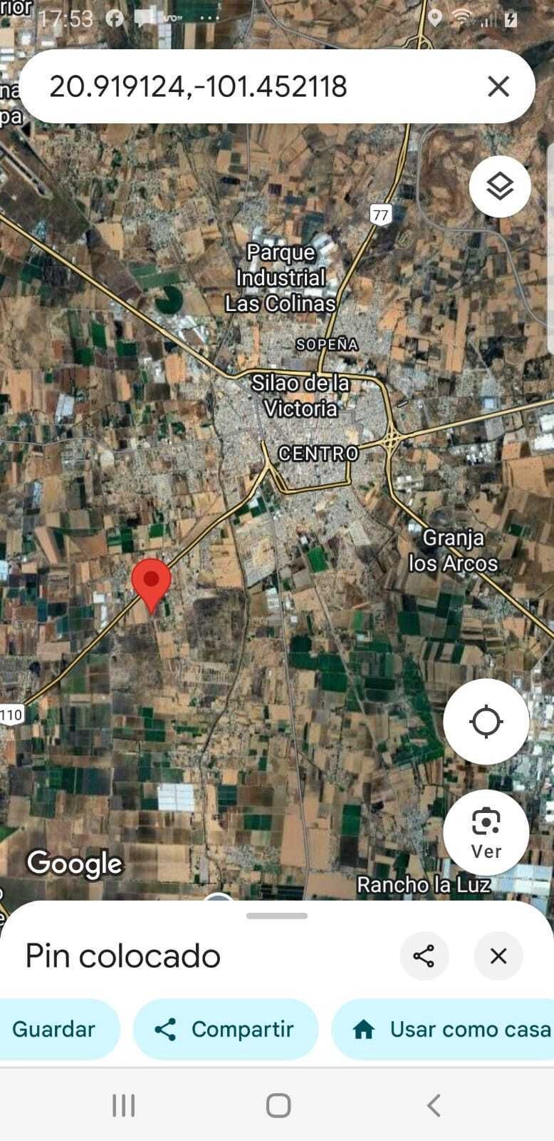 4 de 8: Ubicación del terreno saliendo de Silao rumbo a Romita