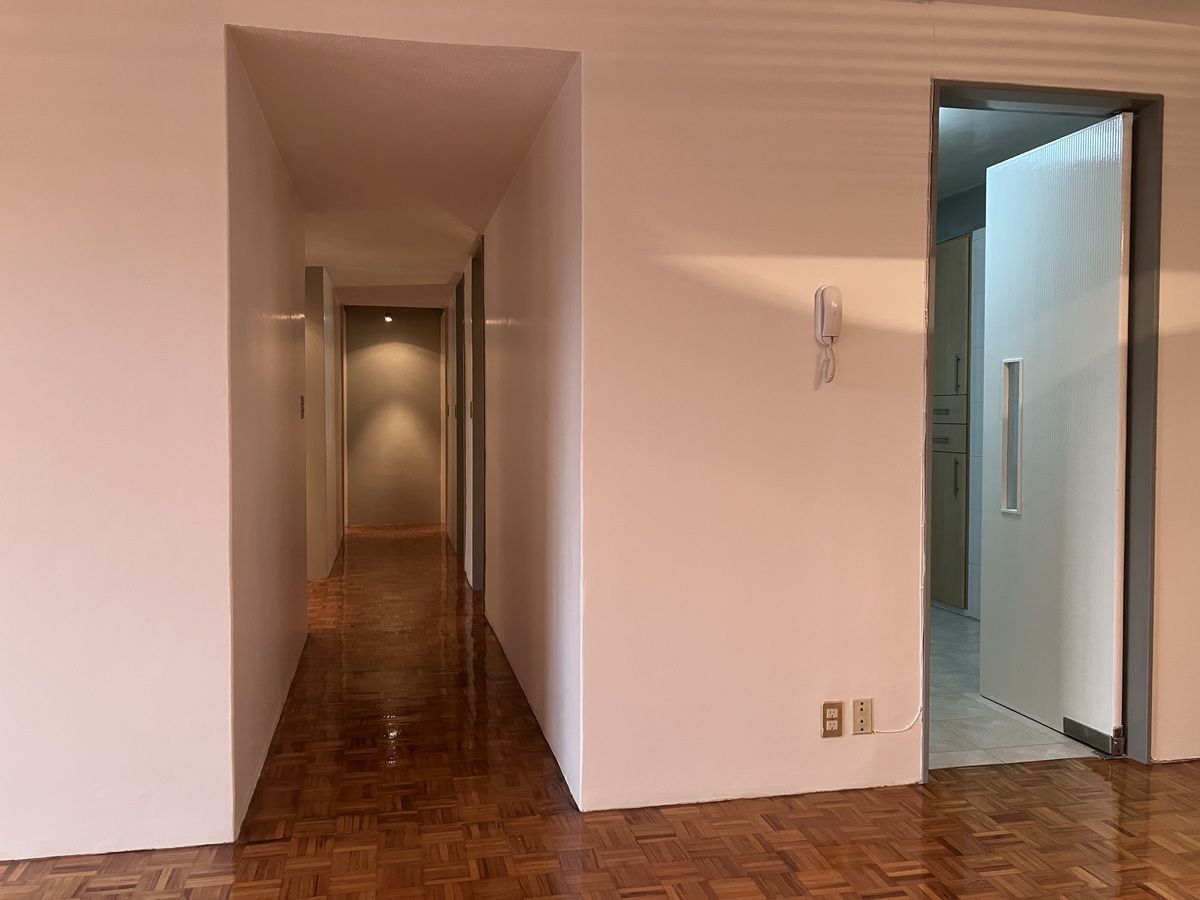 4 de 12: Pasillo distribuidor a recámaras y puerta de la cocina