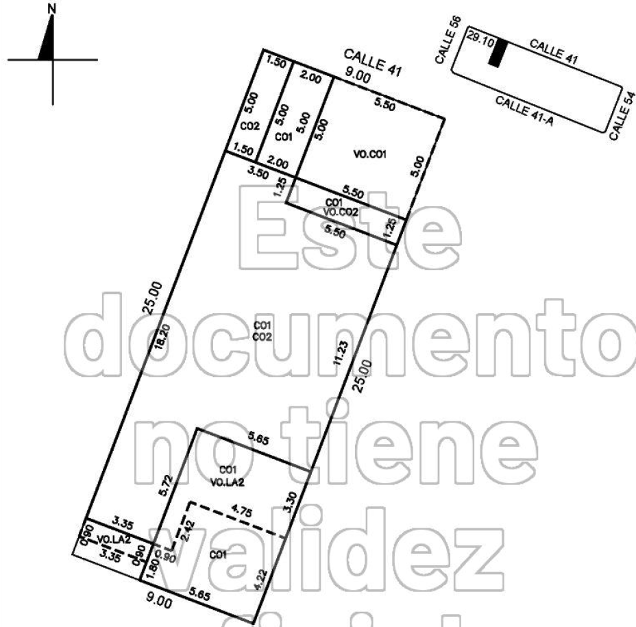 3 de 3: PLANO TERRENO / CASA