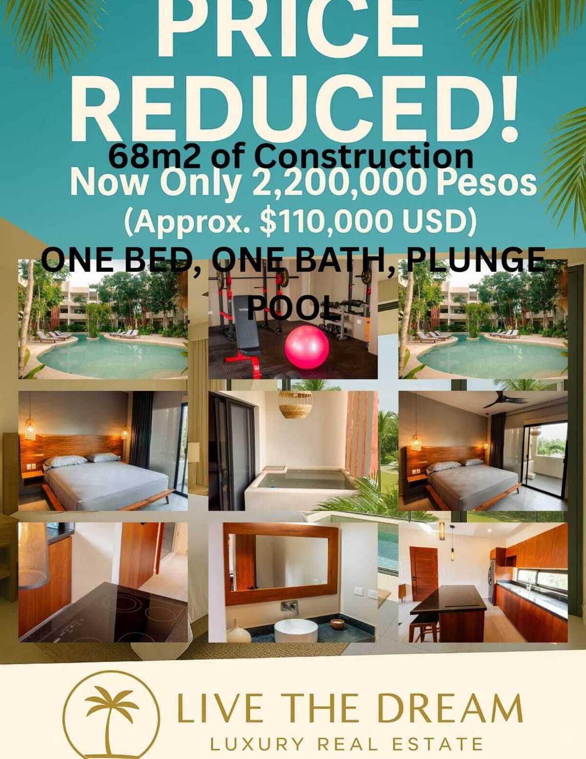 2 de 49: Dream Tulum condo: one-bed, private pool, reduced price.