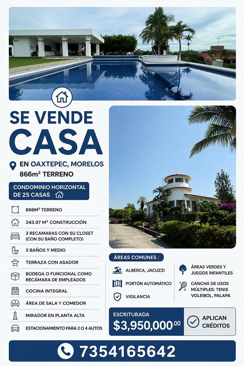 📣💲SE VENDE CASA 🏠 EN 📍OAXTEPEC MORELOS, foto 1 de 28
