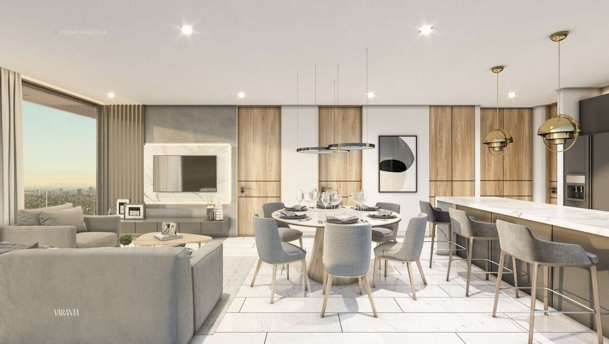 1 de 5: Sala, Comedor y Cocina