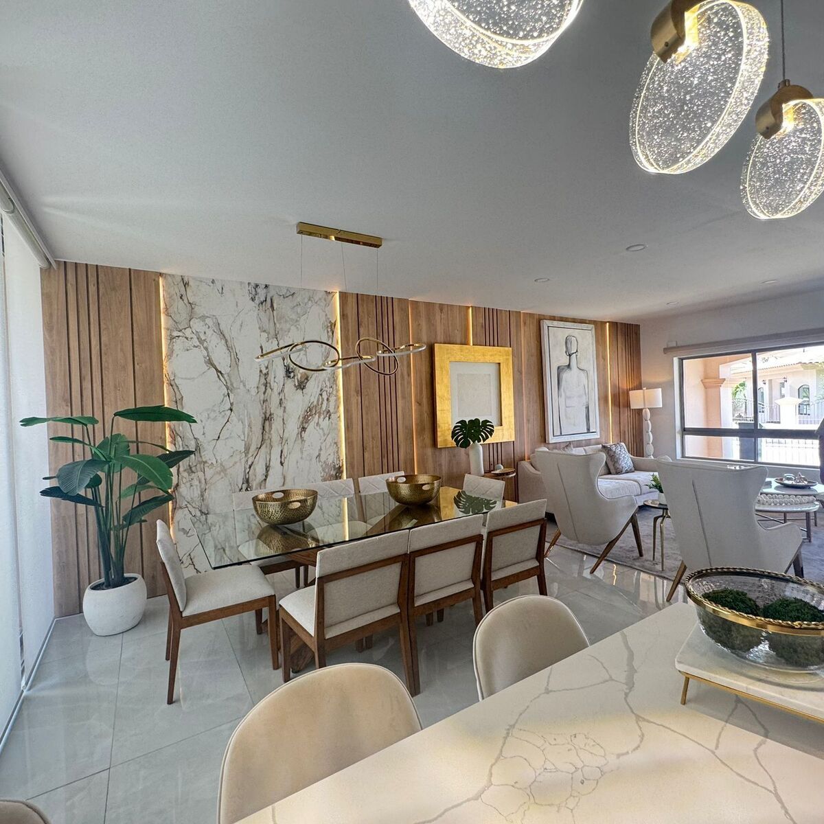 6 de 20: vista sala, comedor y cocina