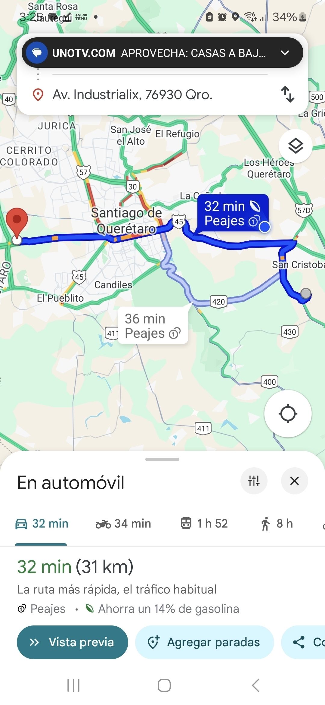 5 de 5: Vías alternas