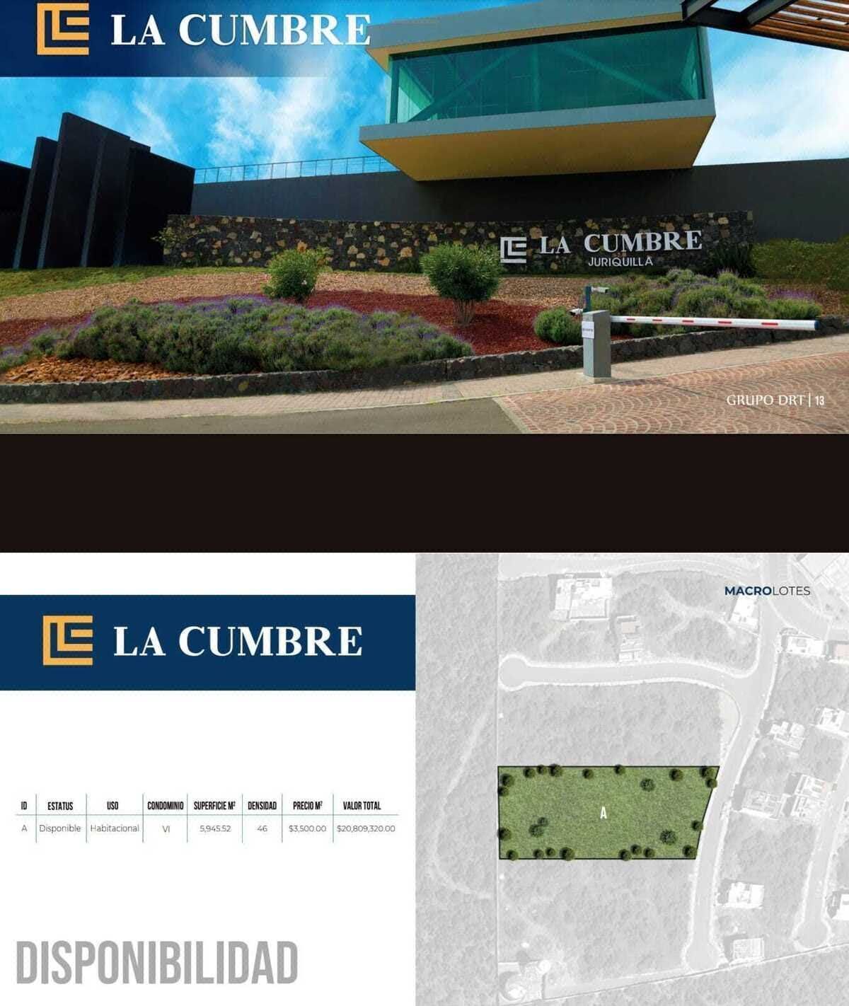 Macrolote en La Cumbre