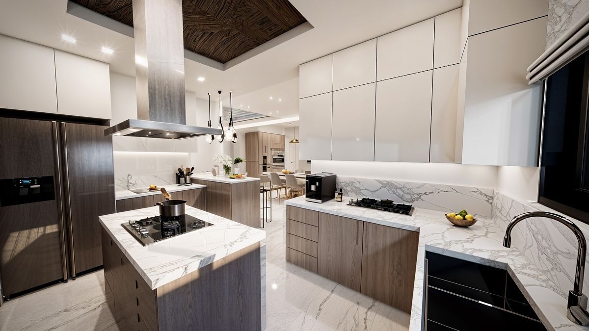 3 de 12: Render Apartamento Tipo A: Cocina