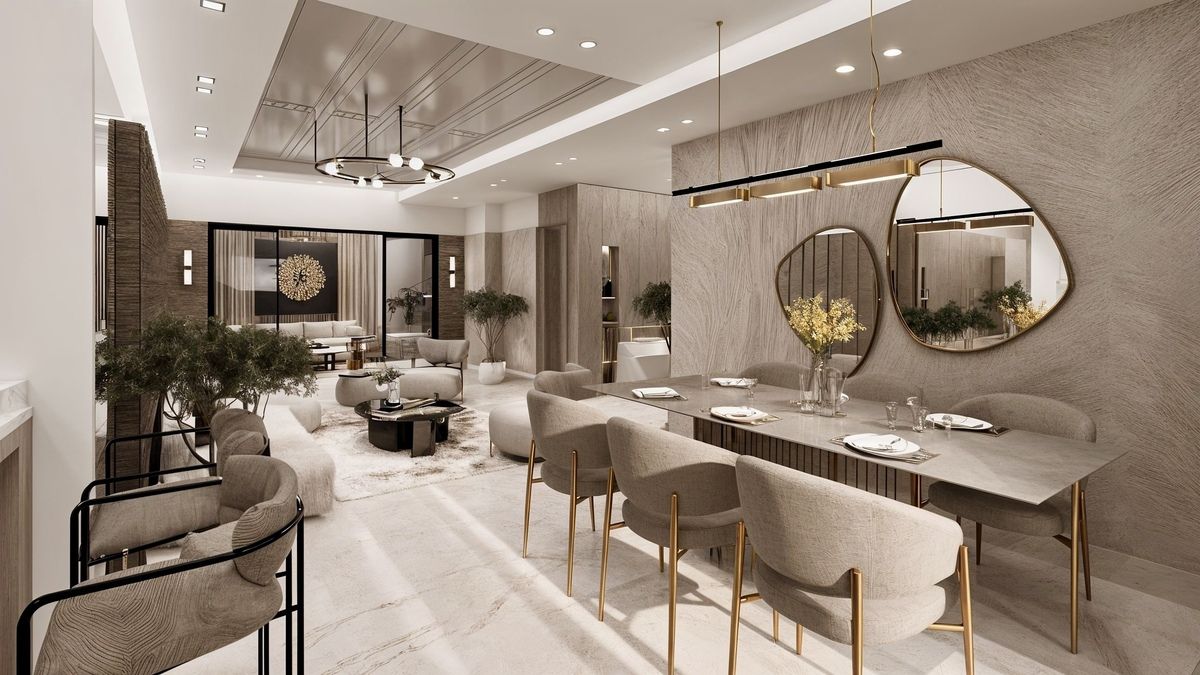 2 de 12: Render Apartamento Tipo A: Comedor