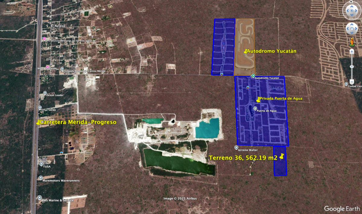 Terreno para desarrollar, detrás de Priv. Puerta de Agua y del Autódromo Yucatán