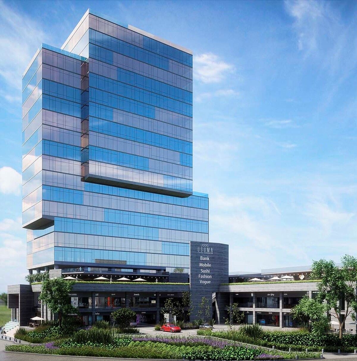 1 de 16: Render principal: Torre de Oficinas en Construcción y USUMA