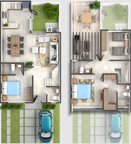 distribución Planta Baja y Alta