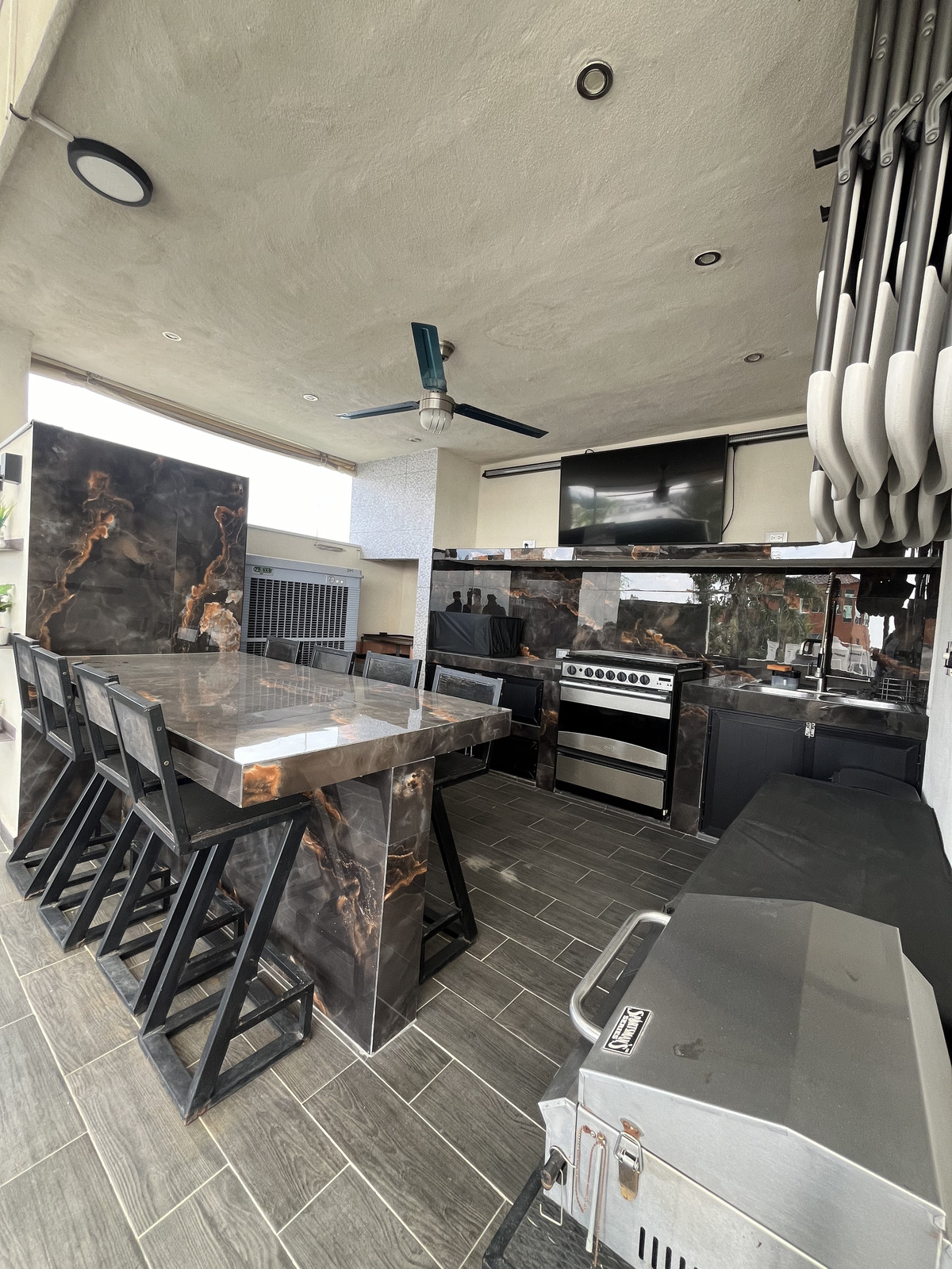 cocina completa terraza 3 nivel