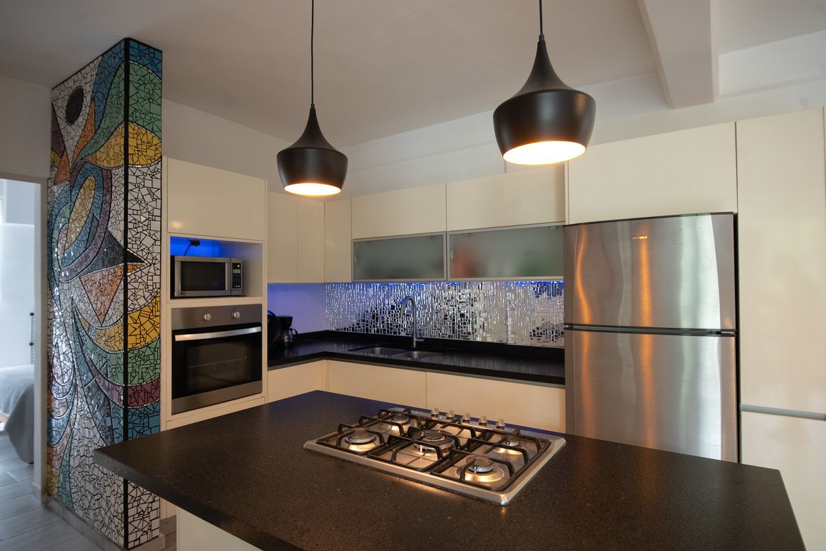 8 de 25: Increíble cocina con arte Vallartense
