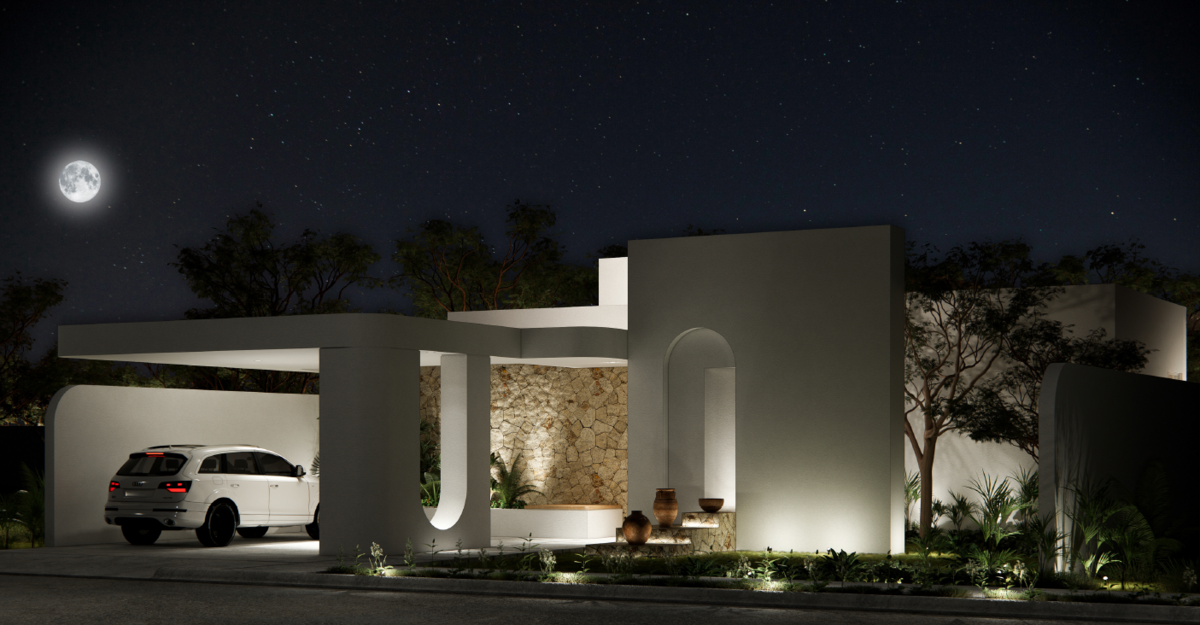 22 de 27: FACHADA DE NOCHE