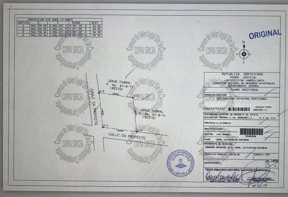 1 de 1: CARACTERPISTICAS DEL LOTE