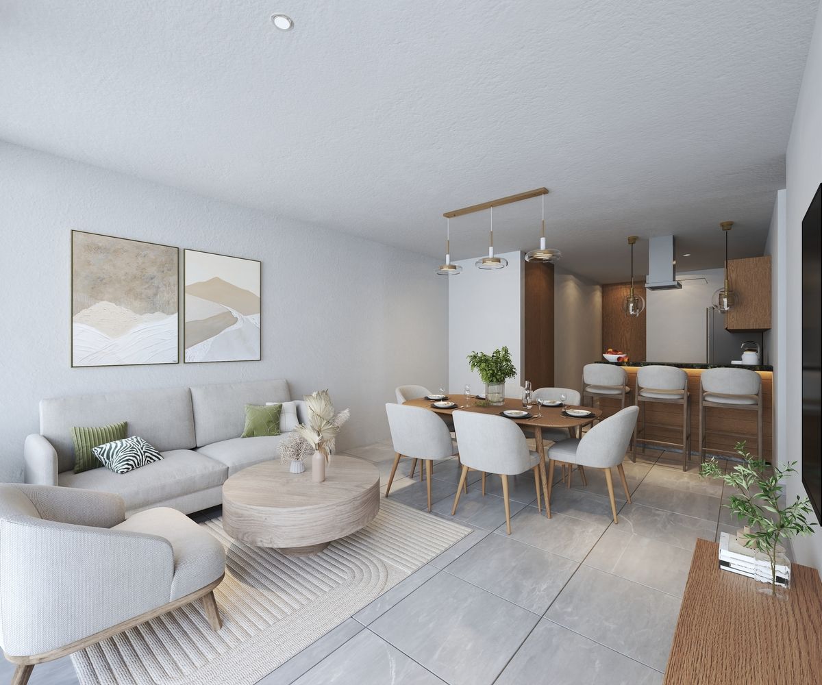 2 de 11: Sala, Comedor y Cocina