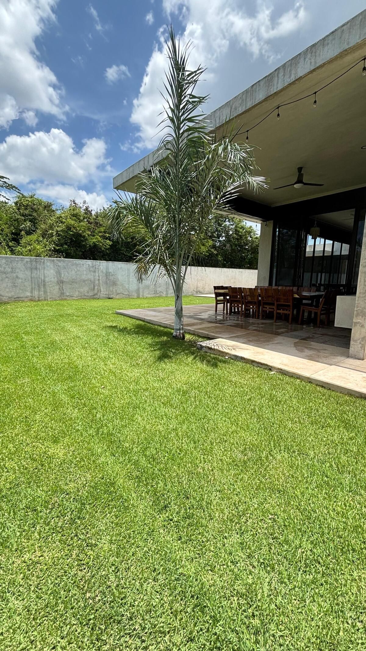 32 de 36: vista a la terraza y jardin