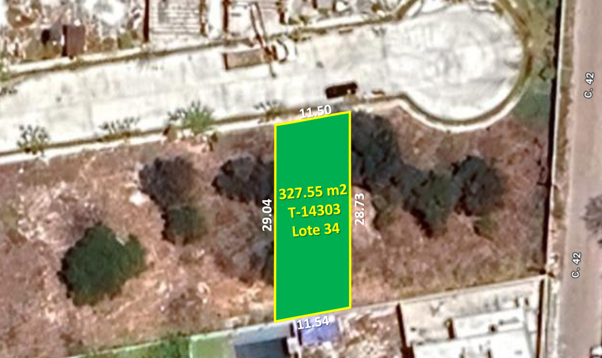 Terreno de 327.55 m2 en Moravia Residencial Temozón Norte Mérida