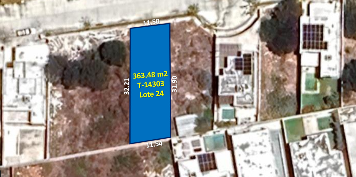 Terreno de 363.48 m2 en Moravia Residencial Temozón Norte Mérida