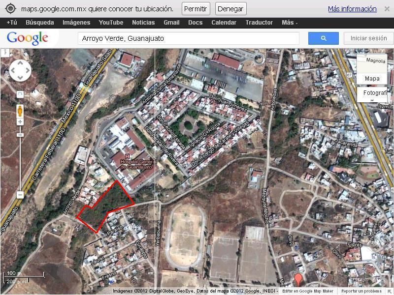 Terreno en venta atrás del hospital general de Guanajuato