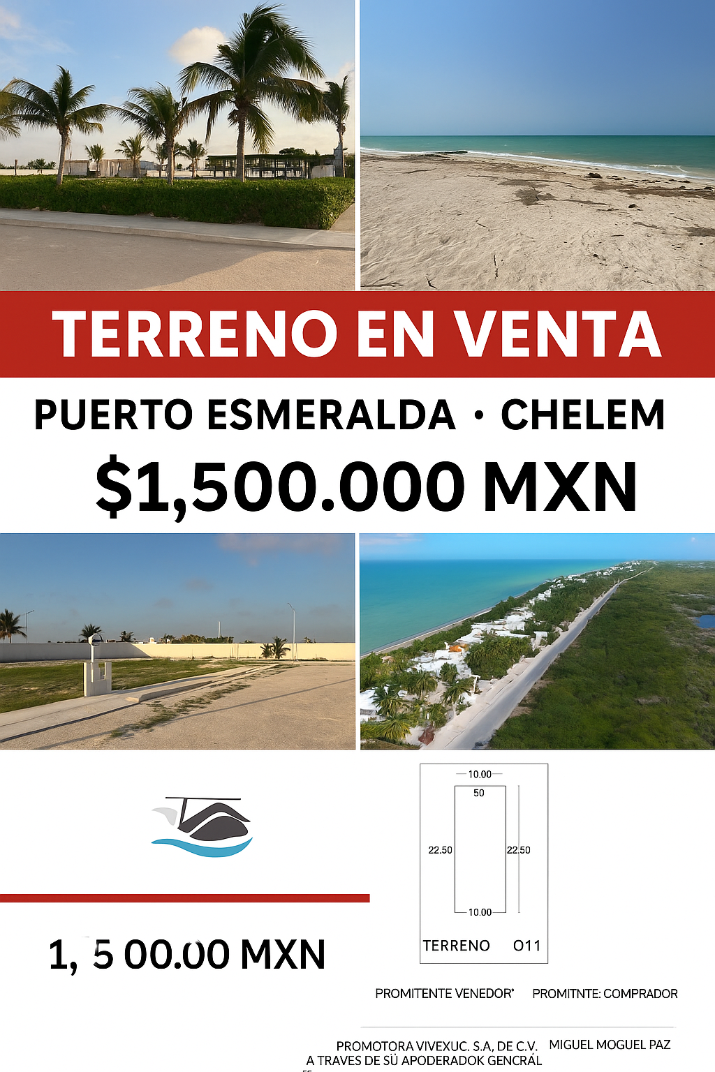 Terreno Residencial en Venta en Puerto Esmeralda, Chelem – A Solo 2 Cuadras del - foto 4