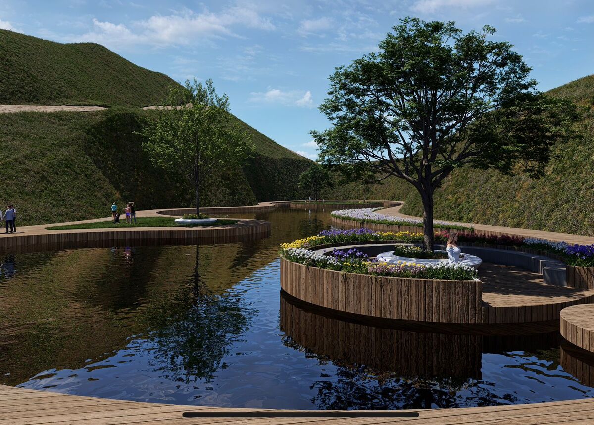 19 of 33: Lago artificial (Render)