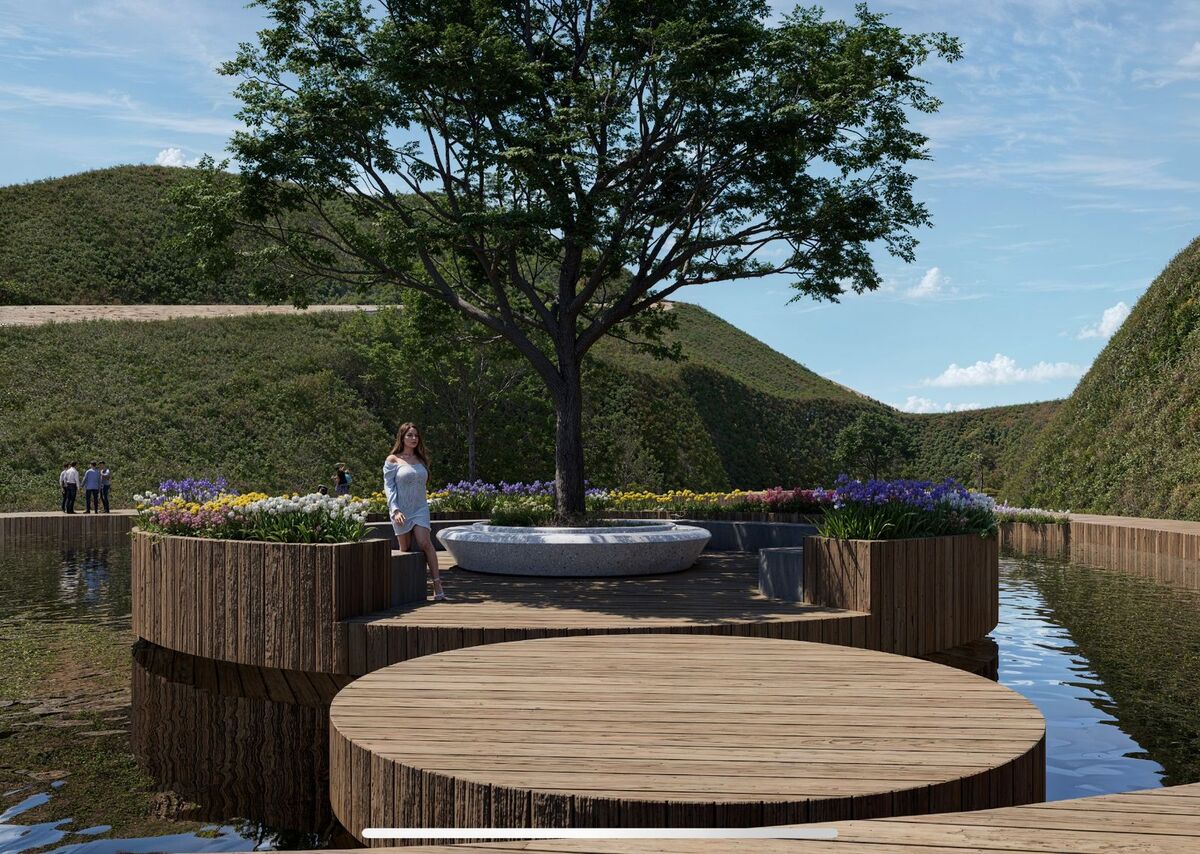 21 of 33: Lago artificial (Render)