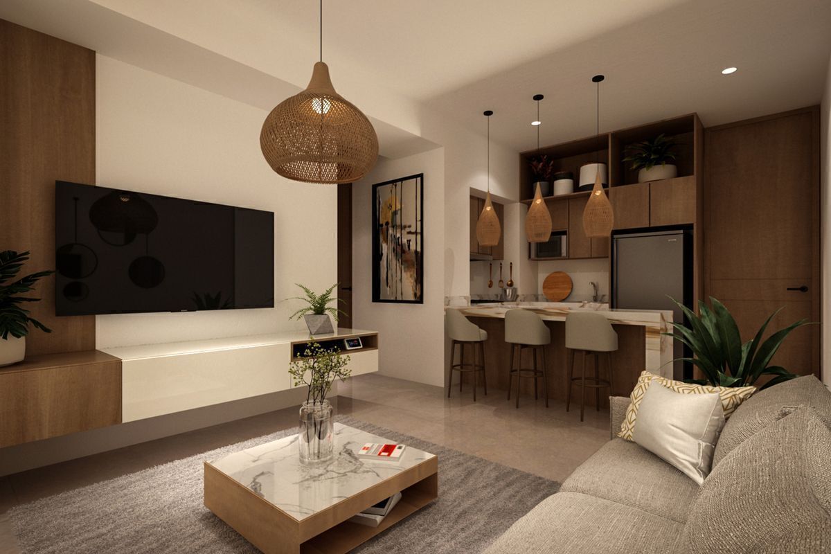 5 de 9: Sala, Comedor y Cocina