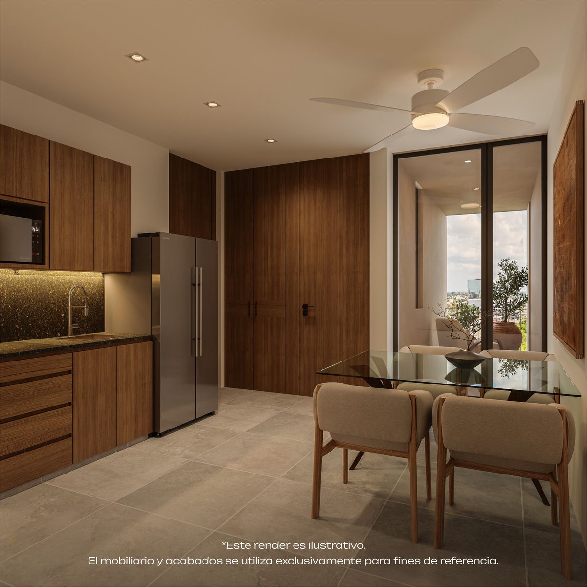 1 de 9: Comedor y Cocina