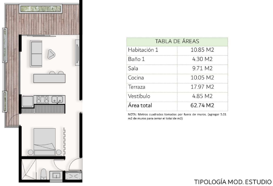 3 de 16: Departamento en Venta en Sisal, Yucatán