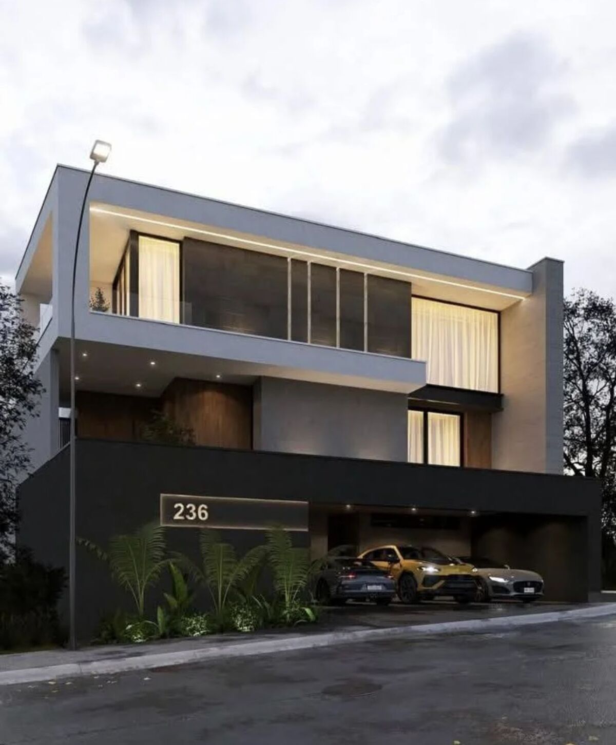1 of 20: Proyección de la fachada de la casa