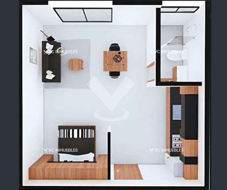 4 de 9: Departamento 1 recámara
