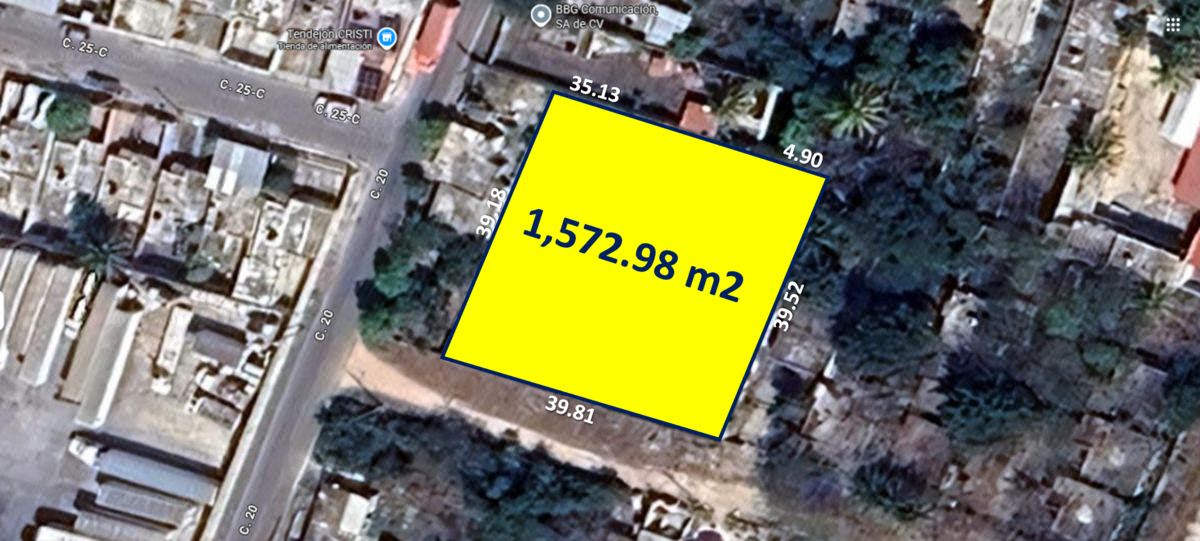 Terreno de 1,572.98 m2 en San Pedro Noh Pat Kanasín Yucatán