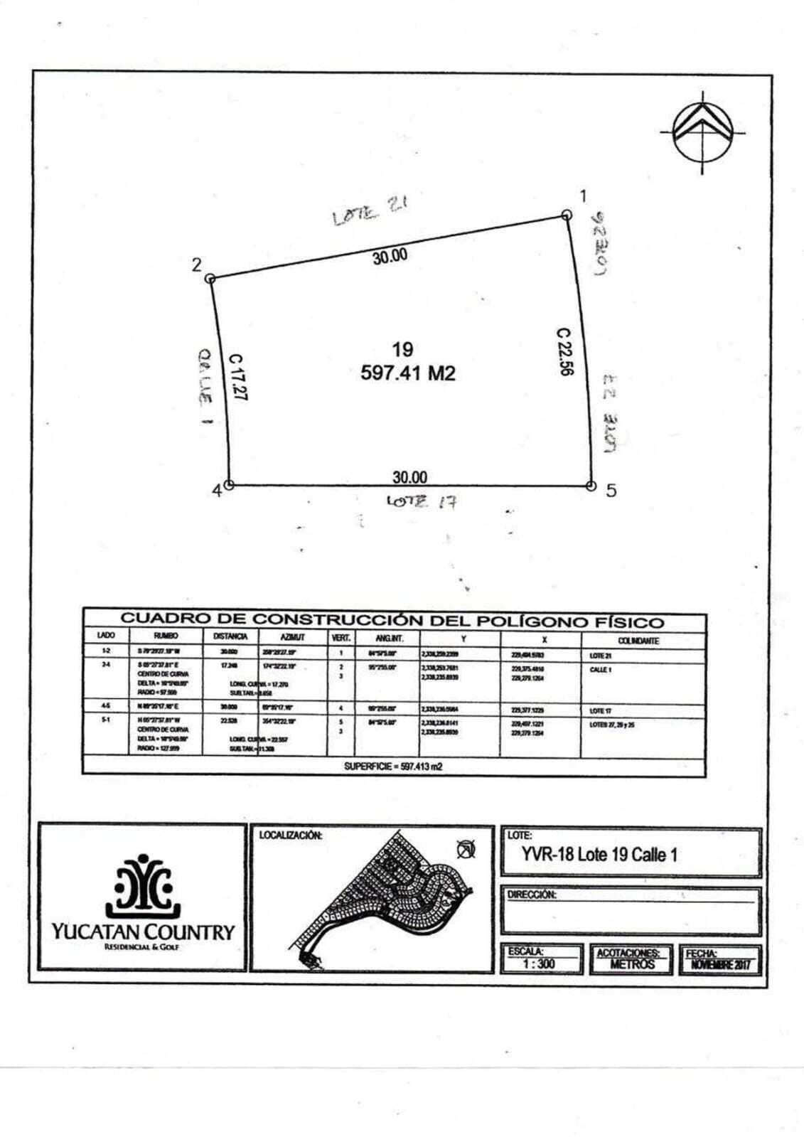 Terreno en Venta – Yucatán Country Club, Lote 19