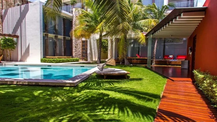 3 de 16: areas verdes en condo 528 playa del carmen