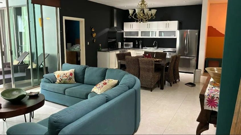 1 de 12: una sala en condo capri playa del carmen