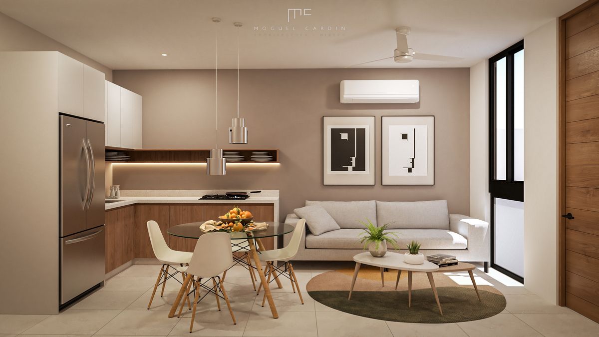 1 de 9: Sala, Comedor y Cocina