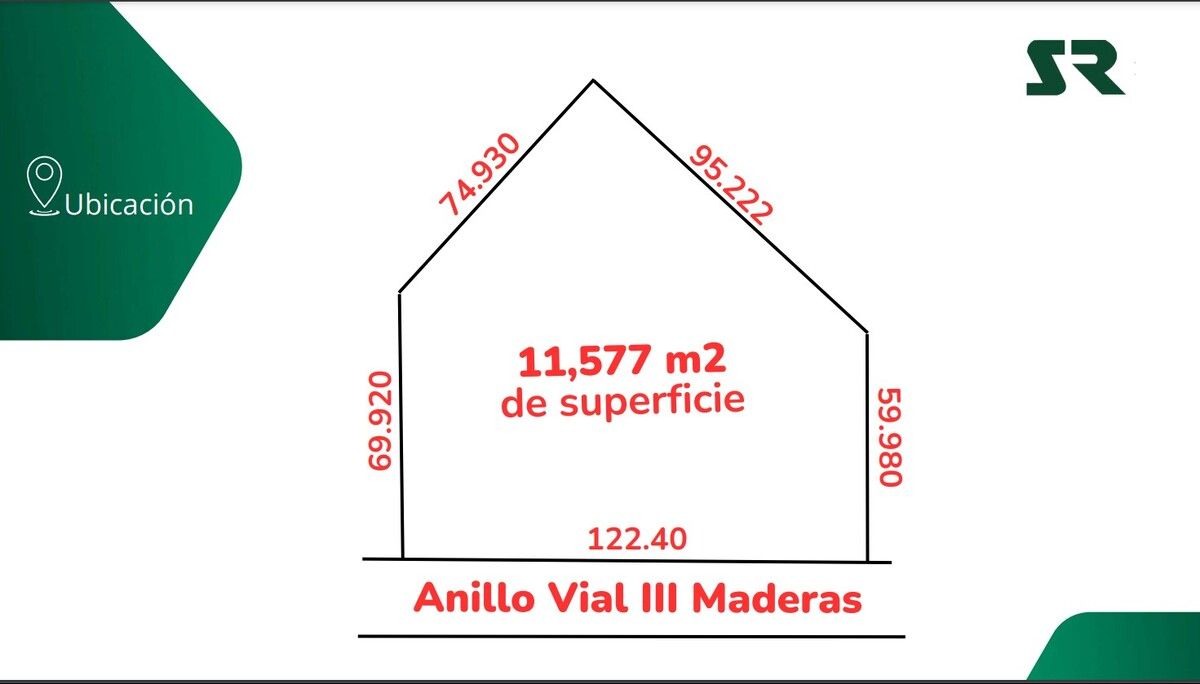 1 of 16: Poligonal del Terreno Con Cotas. Total de la Superficie.