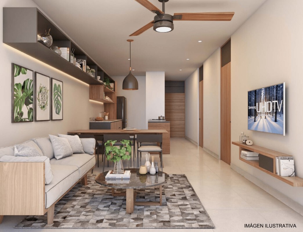 1 de 9: Sala, Comedor y Cocina