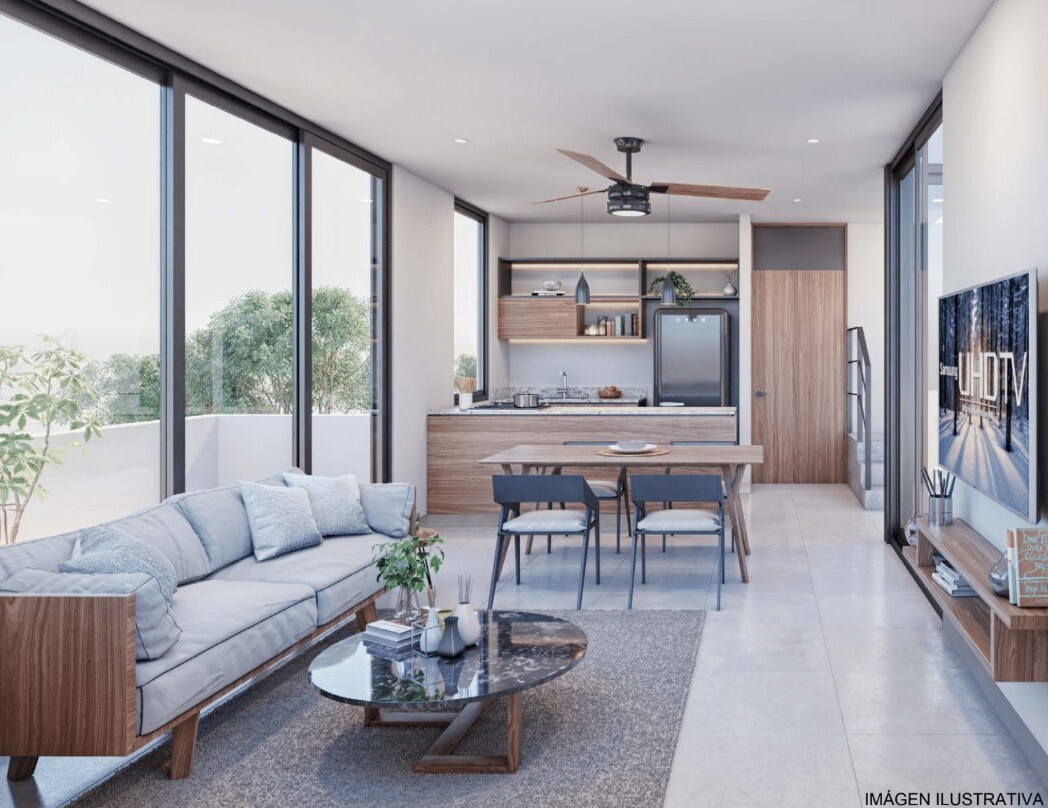 1 de 9: Sala, Comedor y Cocina