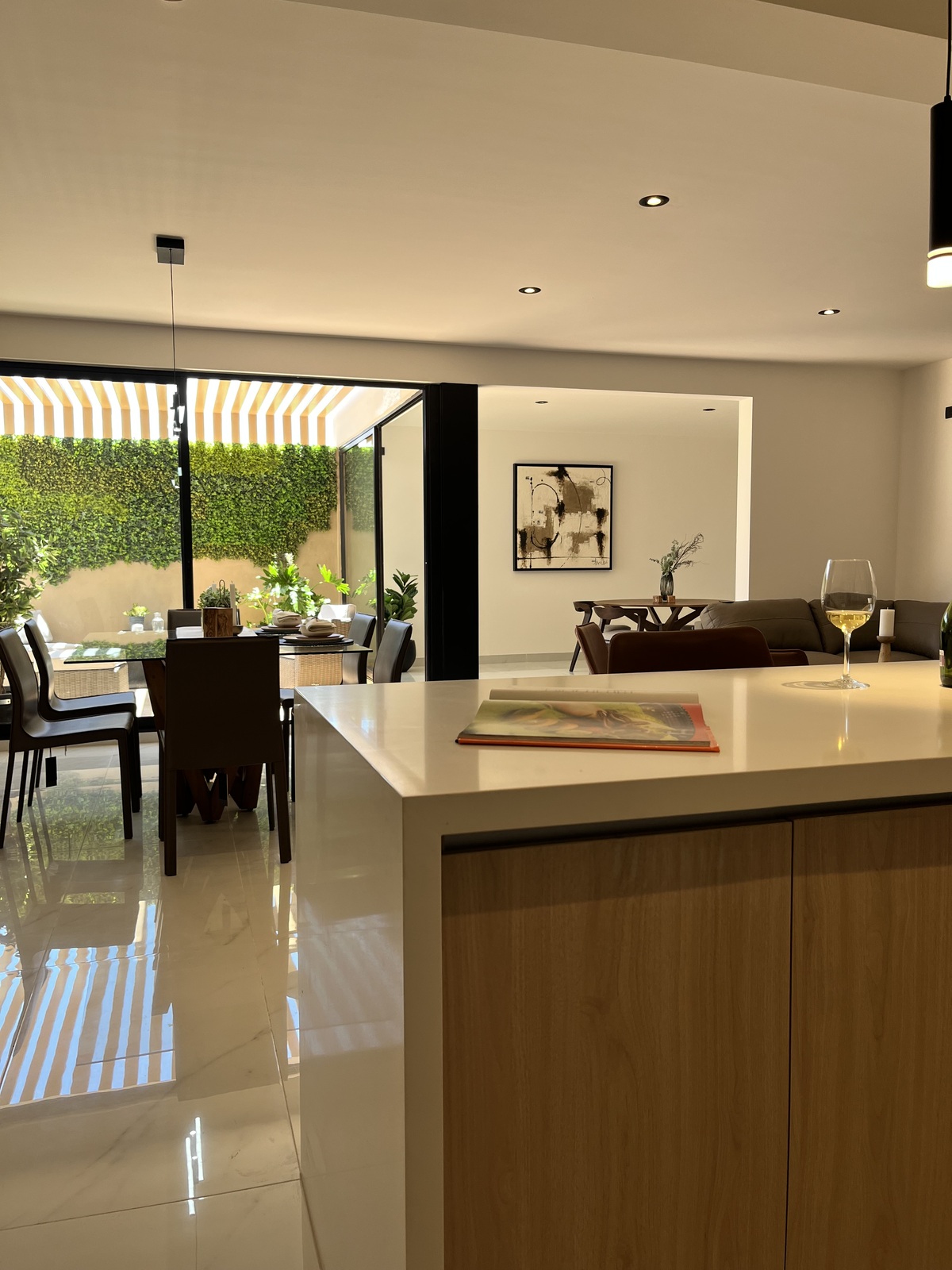 10 de 30: Terraza, sala y comedor desde la cocina