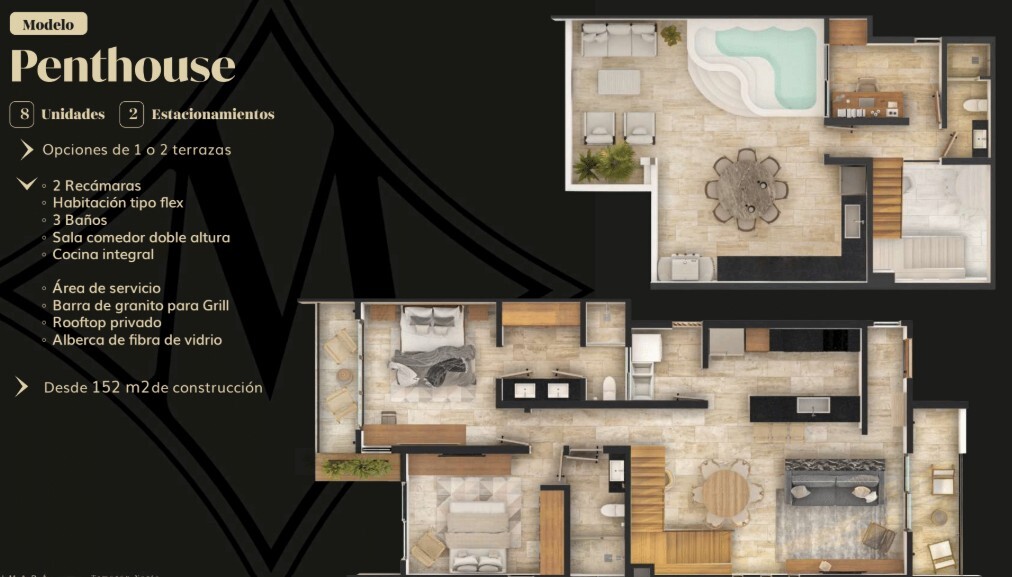 8 de 11: Departamento En Venta En Temozón Norte En Mérida Yucatán