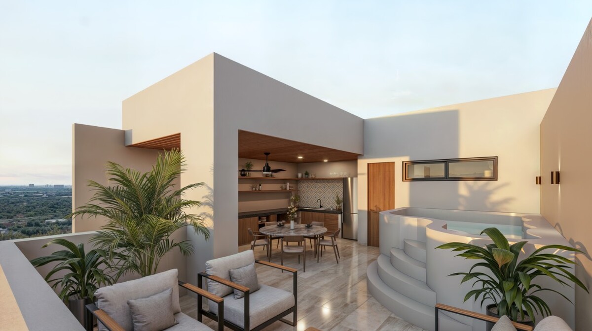 6 de 11: Departamento En Venta En Temozón Norte En Mérida Yucatán