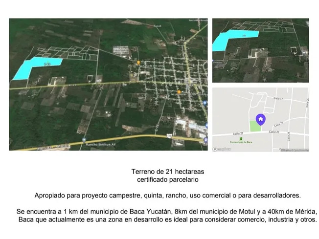 3 de 3: Terreno En Venta En Baca Yucatán